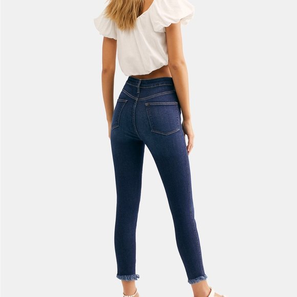 Free People Raw Hem Skinny Jeans - Picture 1 of 14